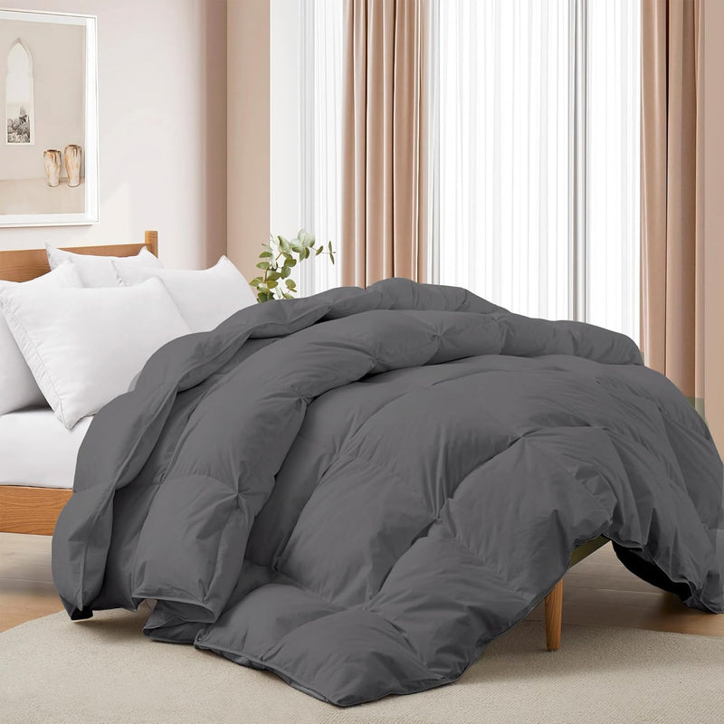 Double Duvet 10.5 Tog Goose Down Feather 200x200 Cotton Washable Deodar