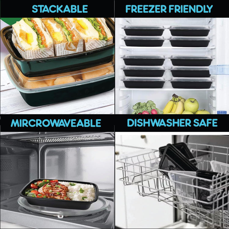 96 Pack Meal Prep Containers Reusable, BPA Free Food Prep Containers with Lids