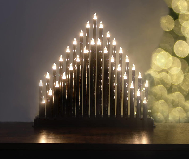 Black Christmas LED Candle Bridge