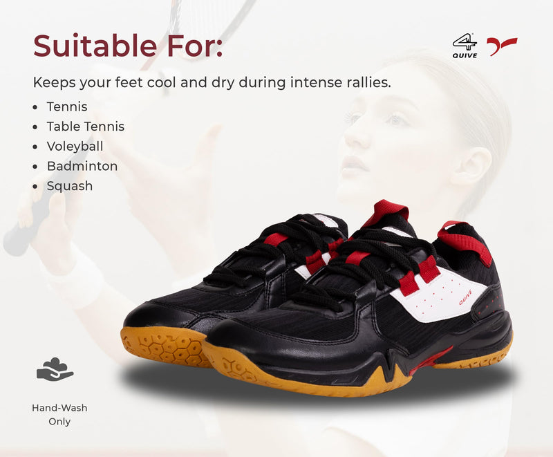 QUIVE Bounce Badminton, Tennis & Squash Court Shoes