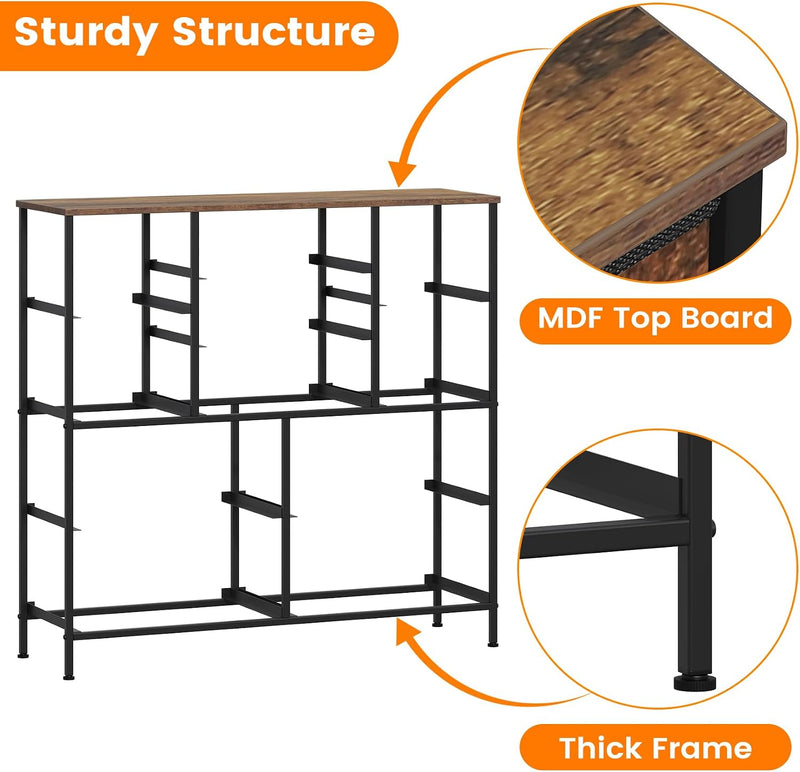 Chest of Drawers 11 Drawer Large Dresser Metal Frame MDF Top Bedroom Storage