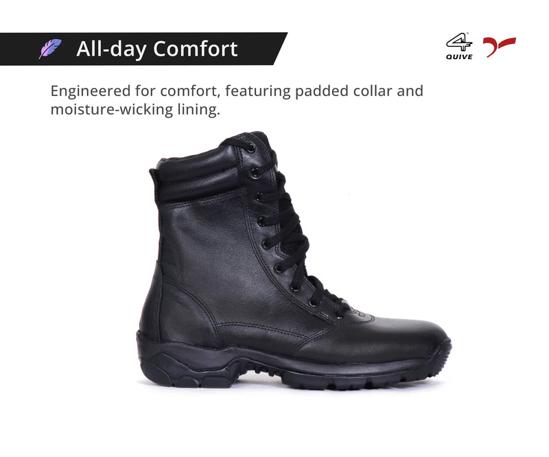 QUIVE SEGA Combat M-21 Mid-Calf Leather Boots