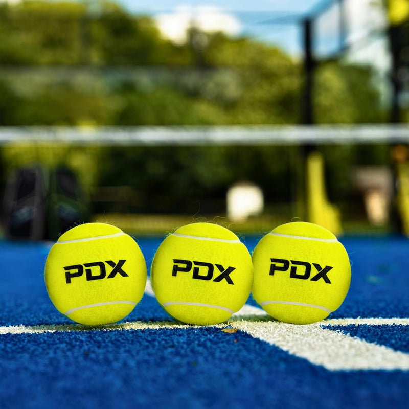 PDX Padel Balls Pack of 3 | High Performance | Durable Felt | Indoor Outdoor