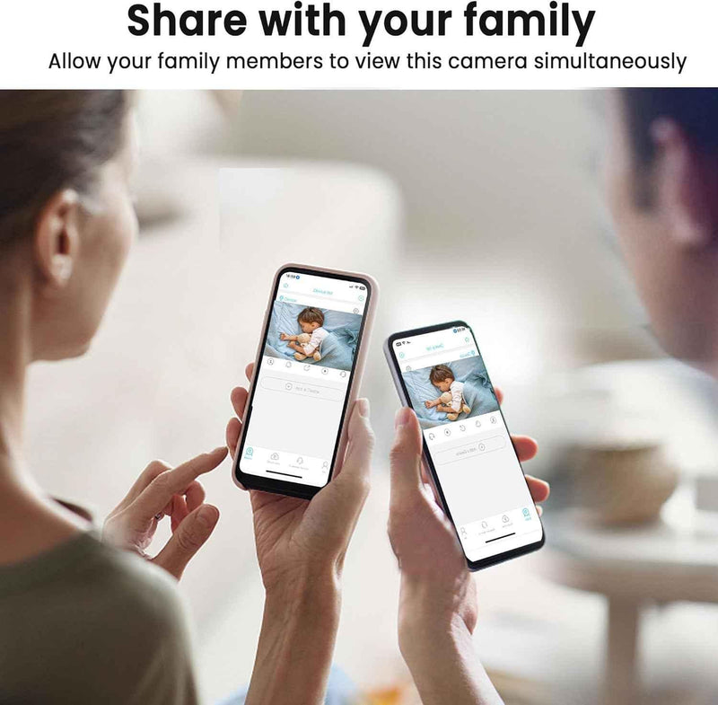 Wi-Fi Security Camera 2K FHD Cloud & SD Storage Motion Detection FREE 64GB Card
