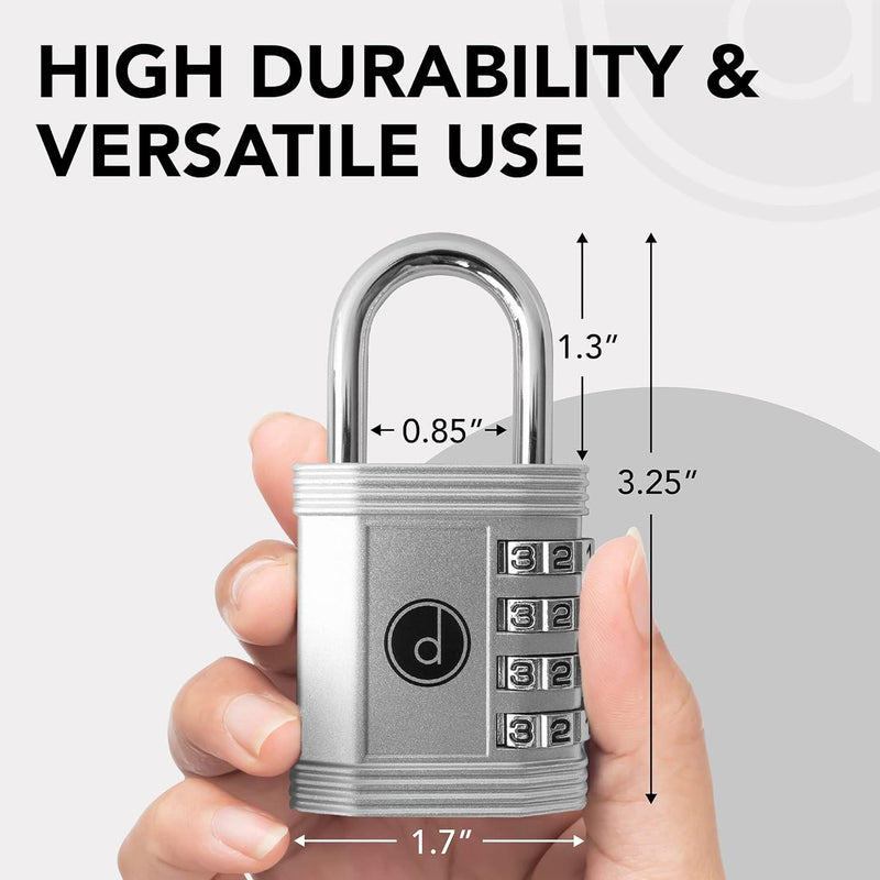 4 Digit Combination Padlock Weatherproof Gym Gate Storage Lock Desired Tools