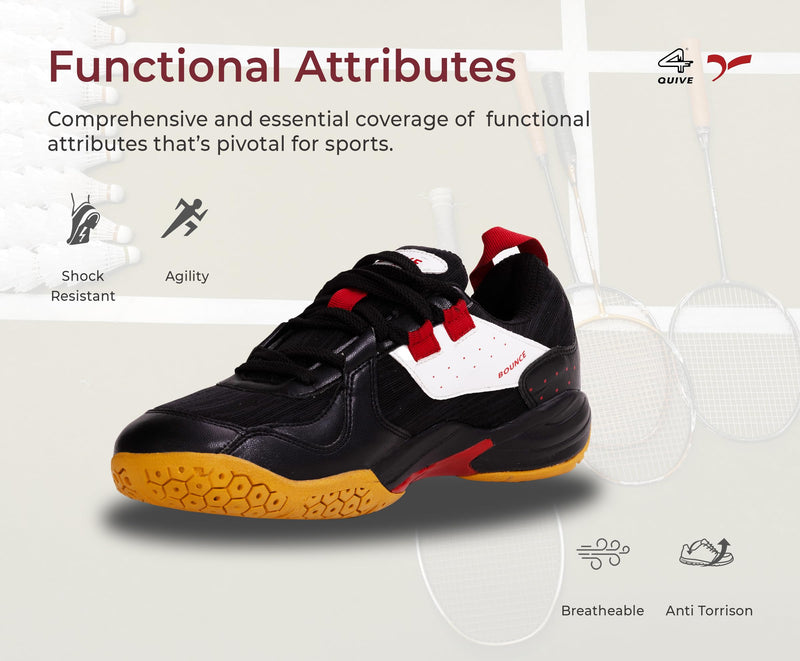 QUIVE Bounce Badminton, Tennis & Squash Court Shoes