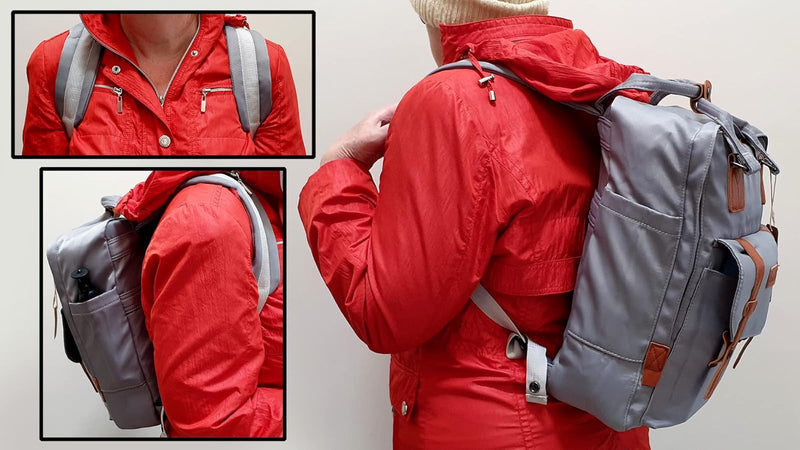 Backpack Laptop Rucksack Waterproof 100% Recycled Material Very Eco-friendly