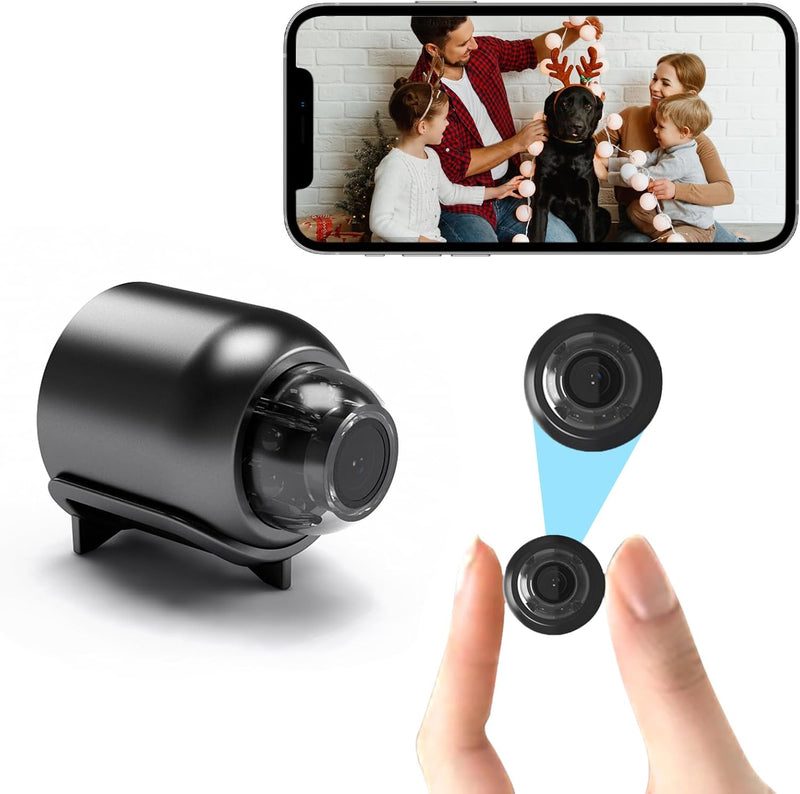 Mini Wi-Fi Security Camera – 1080P HD Wireless Nanny Cam with Night Vision, Motion Detection & App Control