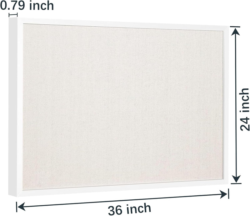 Bulletin Board 90x60cm White Frame Wall Mounted Notice Pin Board OWLKELA Office