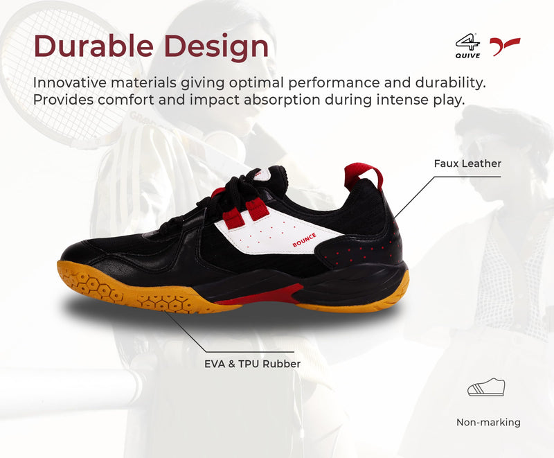 QUIVE Bounce Badminton, Tennis & Squash Court Shoes