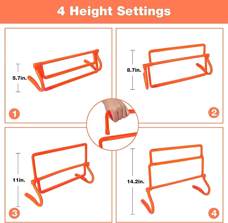 Agility Training Set 6 Hurdles 6m Ladder Cones Adjustable Speed REDCAMP Sports Kit