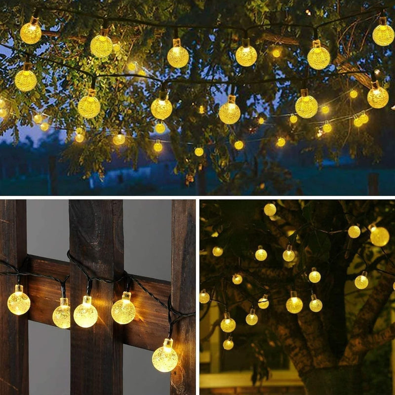 60 LED Solar String Lights 36ft/11m Warm White Fairy Lights for Outdoor & Indoor