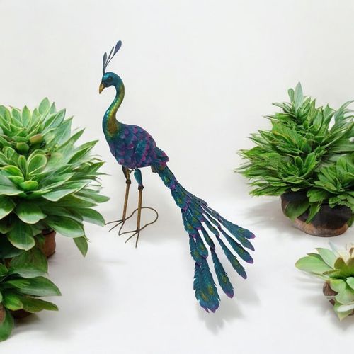 71CM METAL PEACOCK - InStock