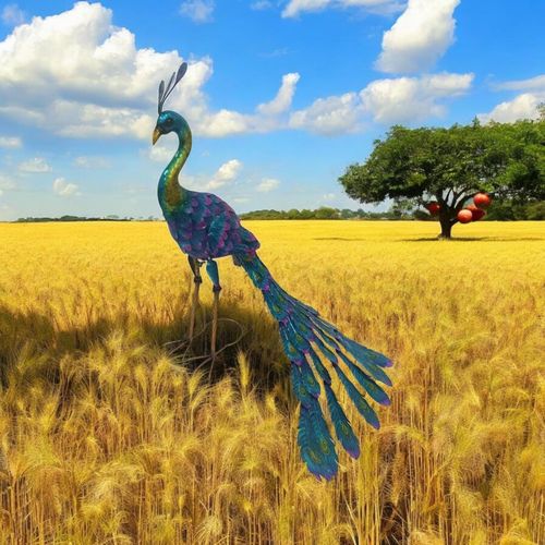 71CM METAL PEACOCK - InStock