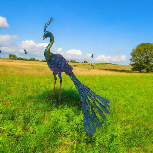 71CM METAL PEACOCK - InStock