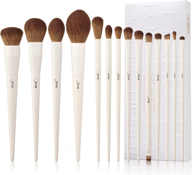 Jessup Makeup Brushes 14Pcs Makeup Brush Set for Face & Eye, New but scruffy box
