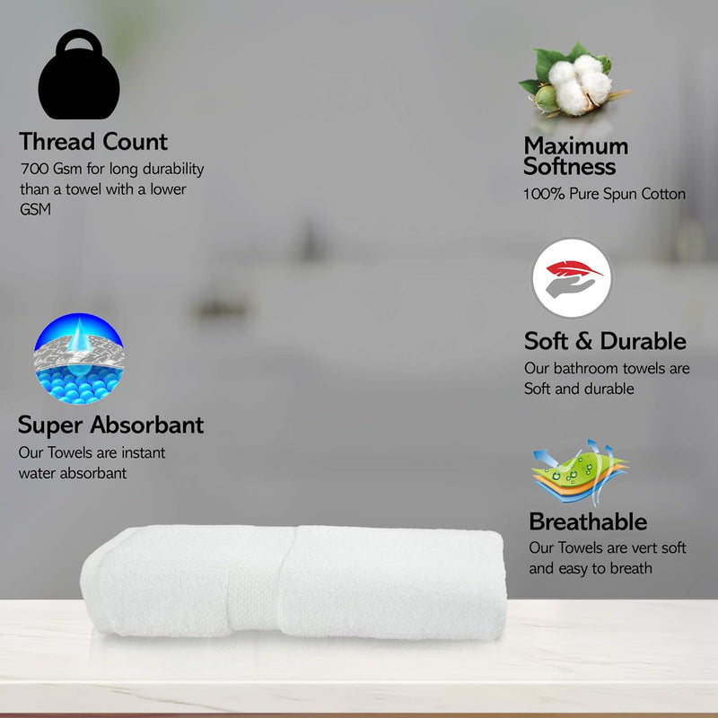 Todd Linens Signature Range Extra Large Bath Sheet – 90 × 180cm, Pure Cotton