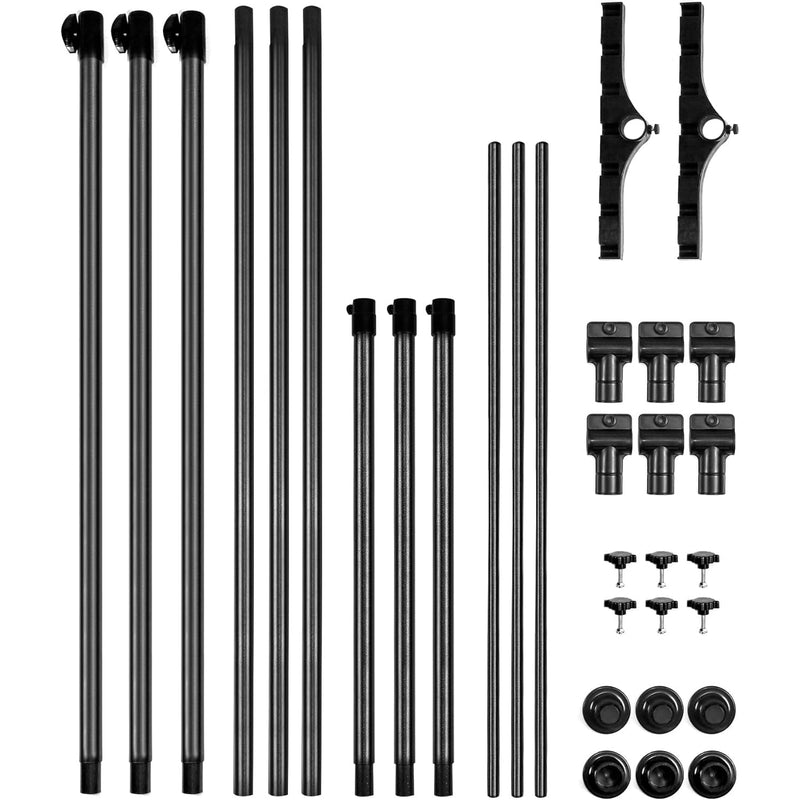 QWORK Heavy Duty Clothes Storage System, 50kg Capacity Rack for Dorms & Bedrooms