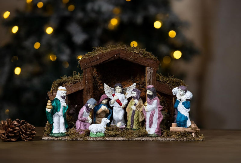 Nativity Scene Traditional Decoration Stable Manger Ornament