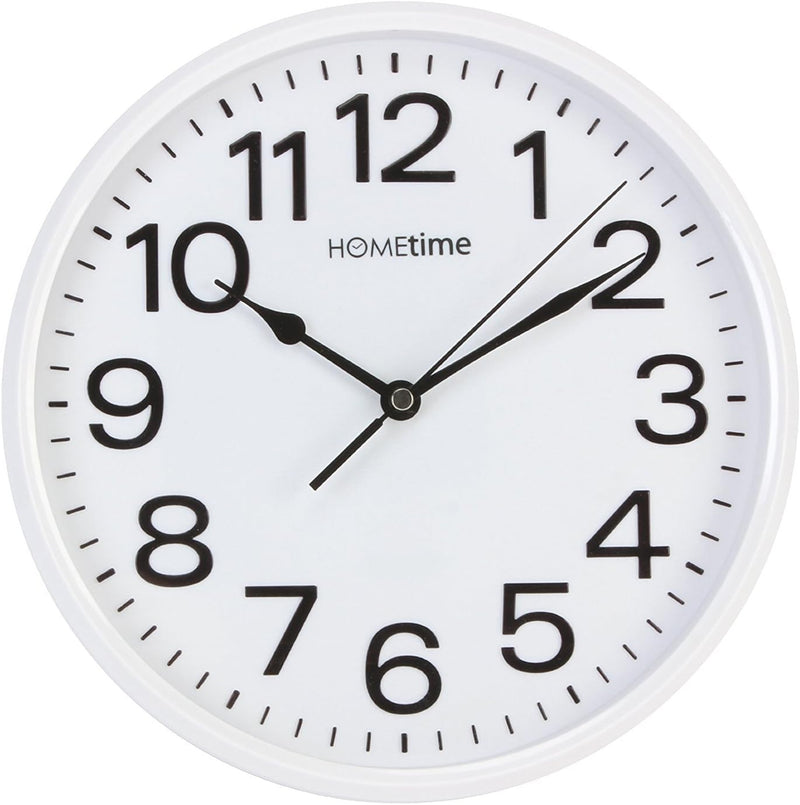 Stylish White Bold Classic Quartz Wall Clock Non Ticking Silent Sweeping Seconds