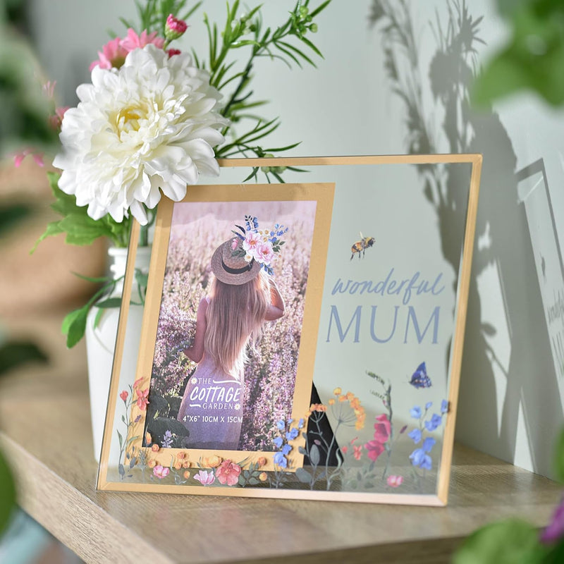Wonderful Mum 6x4 Photo frame - The Cottage Garden