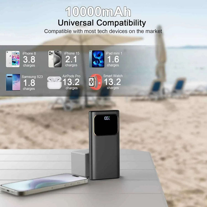 Power Bank Fast Charging 10000mAh 22.5W Portable USB-C PD3.0 QC4.0 LED Display
