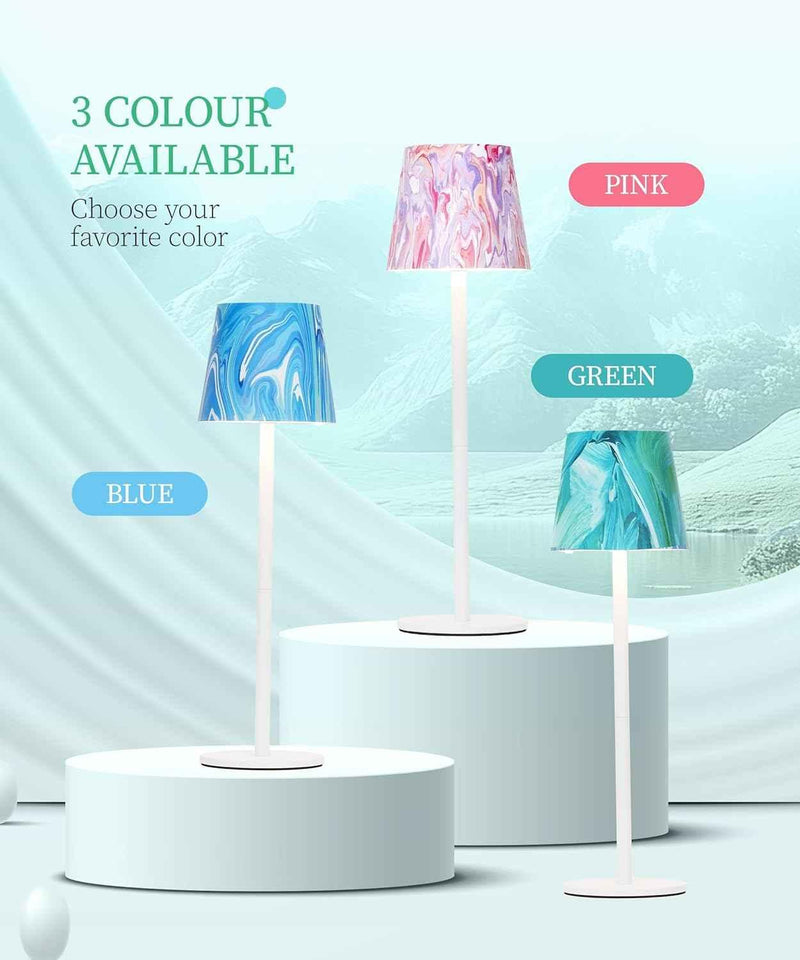 Cordless LED Table Lamp Rechargeable Light IP54 Touch Dimmable Various Colours