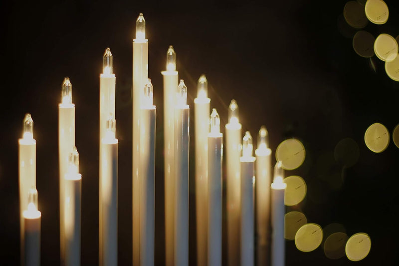 White Christmas LED Candle Bridge