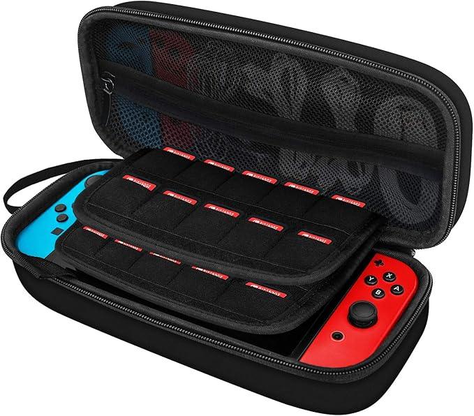 Nintendo Switch Carry Case 20 Game Cartridge Holders Plus Space for Joycons etc