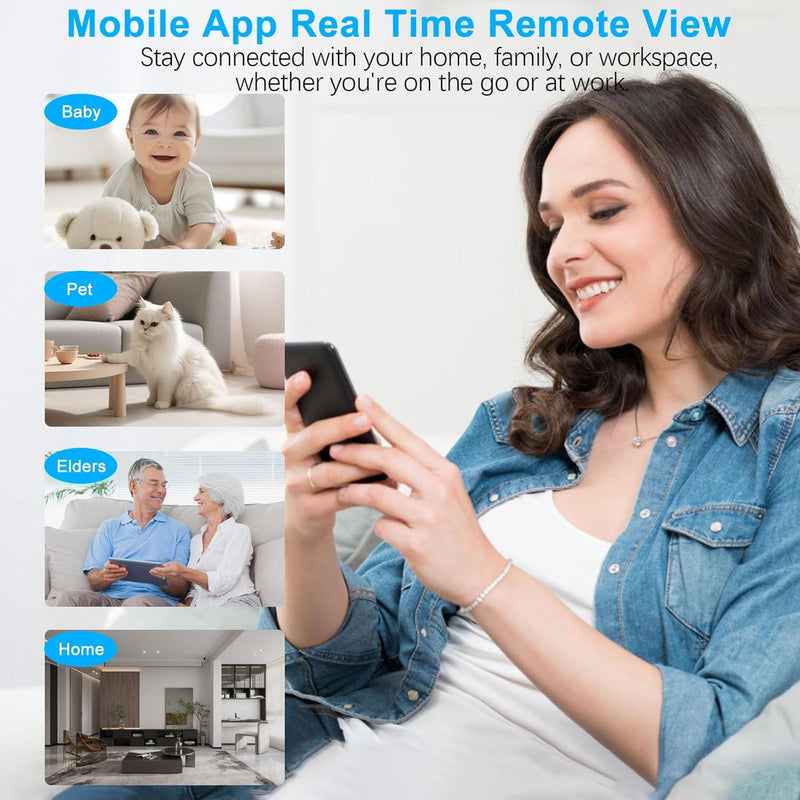 Mini Wi-Fi Security Camera – 1080P HD Wireless Nanny Cam with Night Vision, Motion Detection & App Control