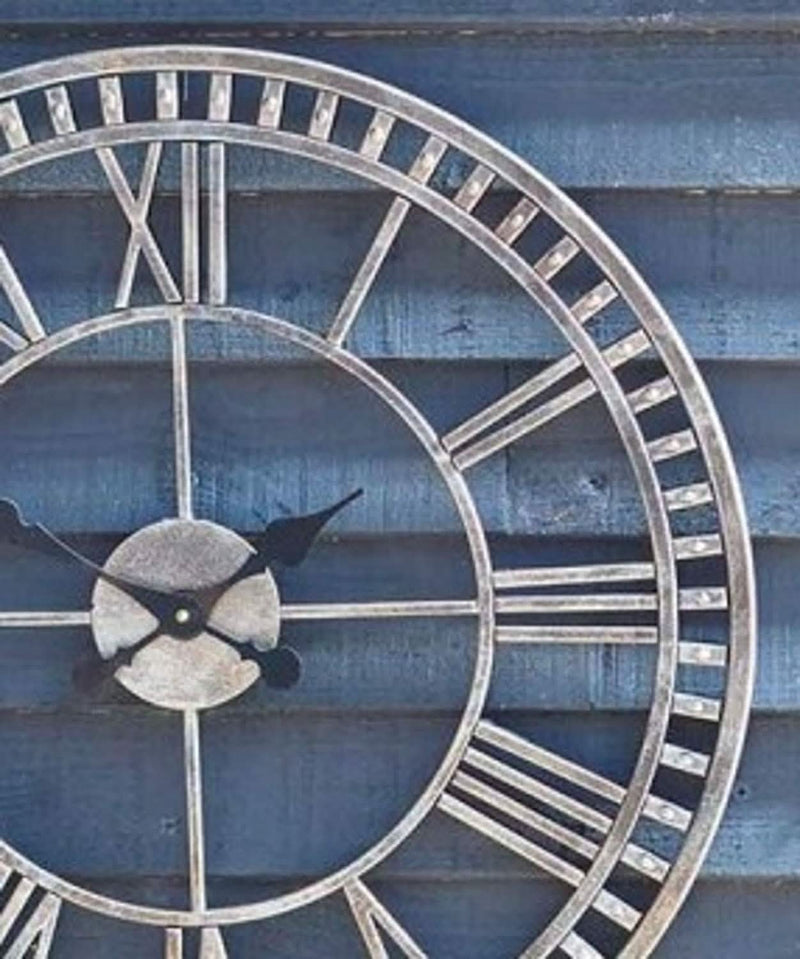 Vintage Roman Numeral Outdoor Indoor Open Face Clock
