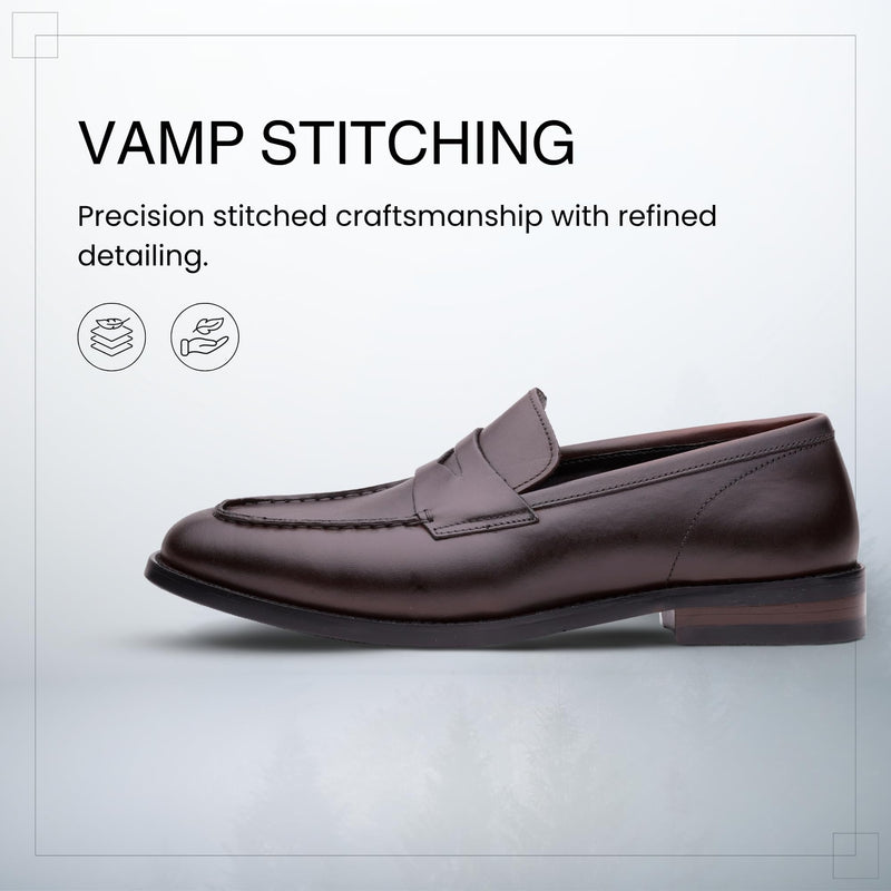 QUIVE London Perth Men's Leather Penny Loafers
