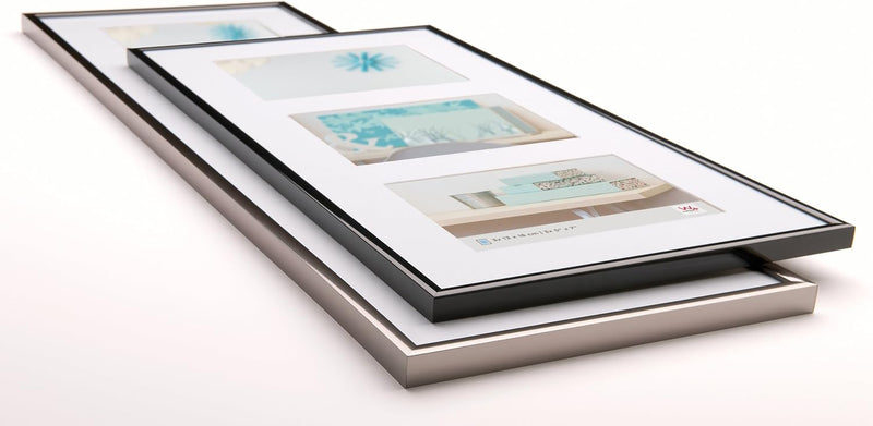 Triple White Photo Frame 6x4 Walther New Lifestyle Photo Frame - 18x9 inch