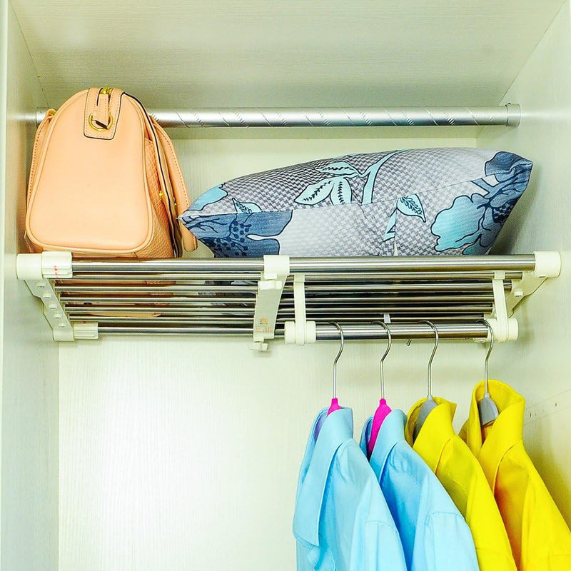Extendable Closet Shelf Divider 40-60cm Heavy Duty Wardrobe Organiser
