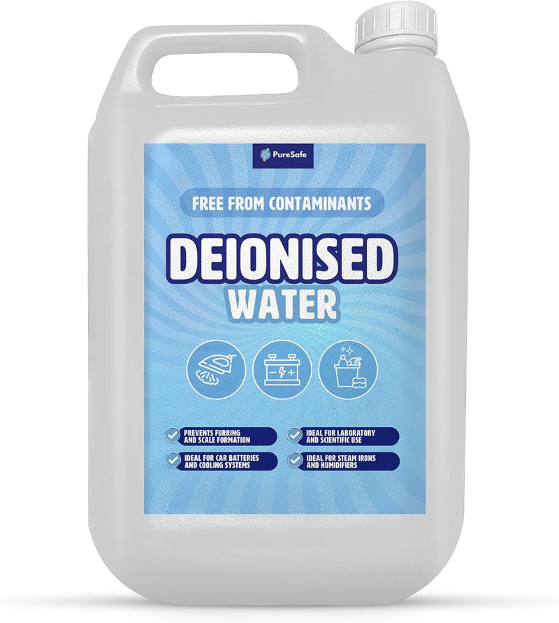 Deionised Water 5 L, New but dented bottle