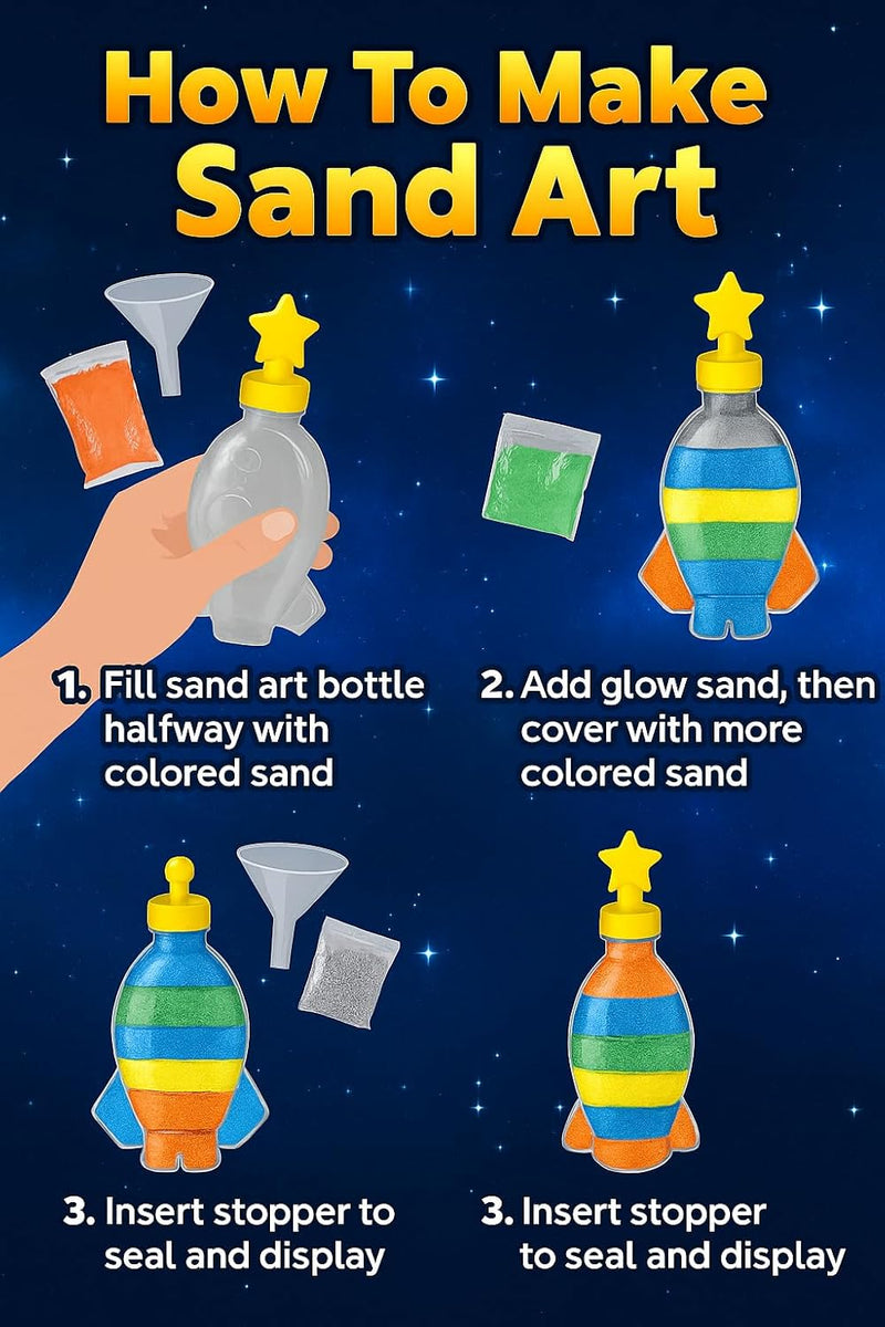 Glitter and Glow Space Sand Crafts Set