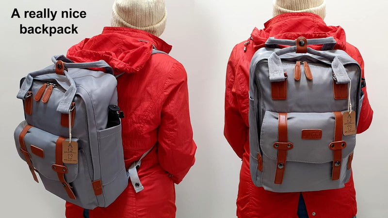 Backpack Laptop Rucksack Waterproof 100% Recycled Material Very Eco-friendly