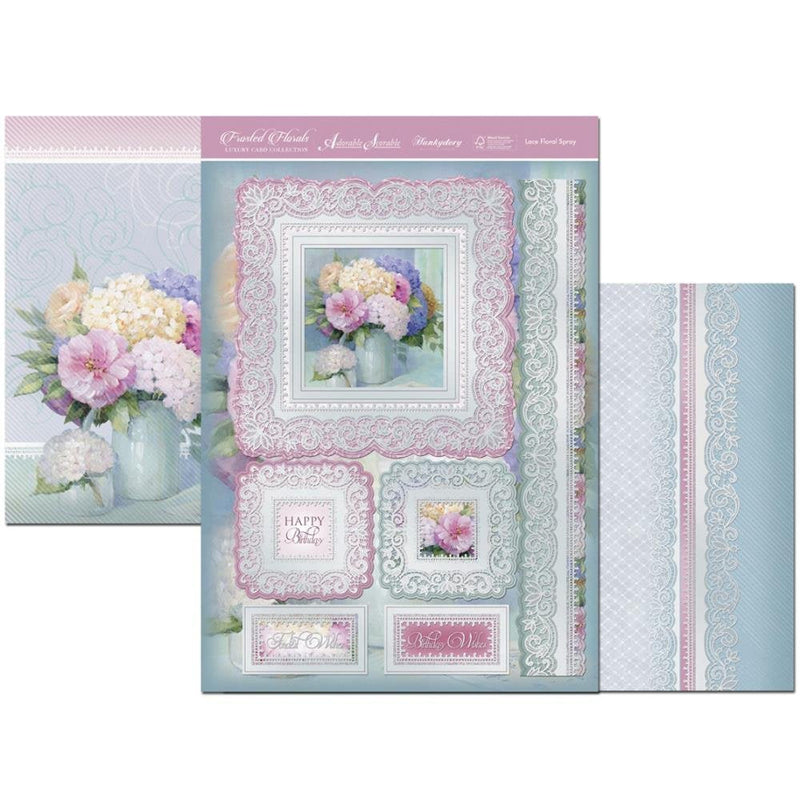 frosted florals lace floral spray