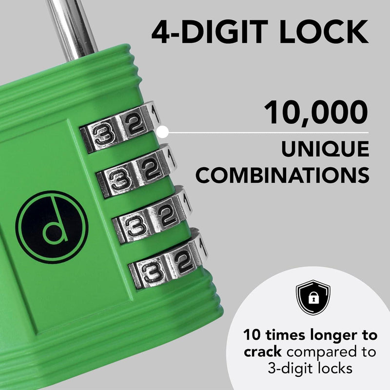 4 Digit Combination Padlock Weatherproof Gym Gate Storage Lock Desired Tools