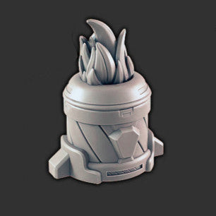 Sci-fi Scenery -  Burning Trash Barrel
