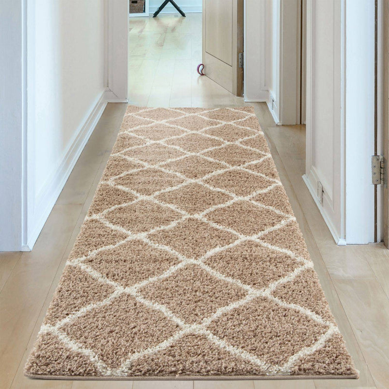 Moroccan Beige Shaggy Rug | 720