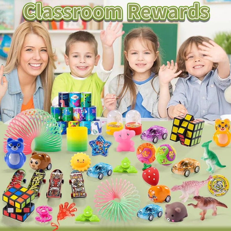 120PCS Kids Party Bag Fillers Lucky Dip Toys Classroom Prizes Favours Fun Gifts