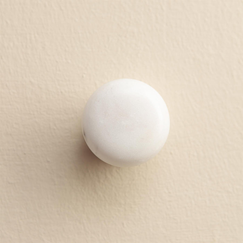 Nidhi White Stone Oval Drawer Knobs
