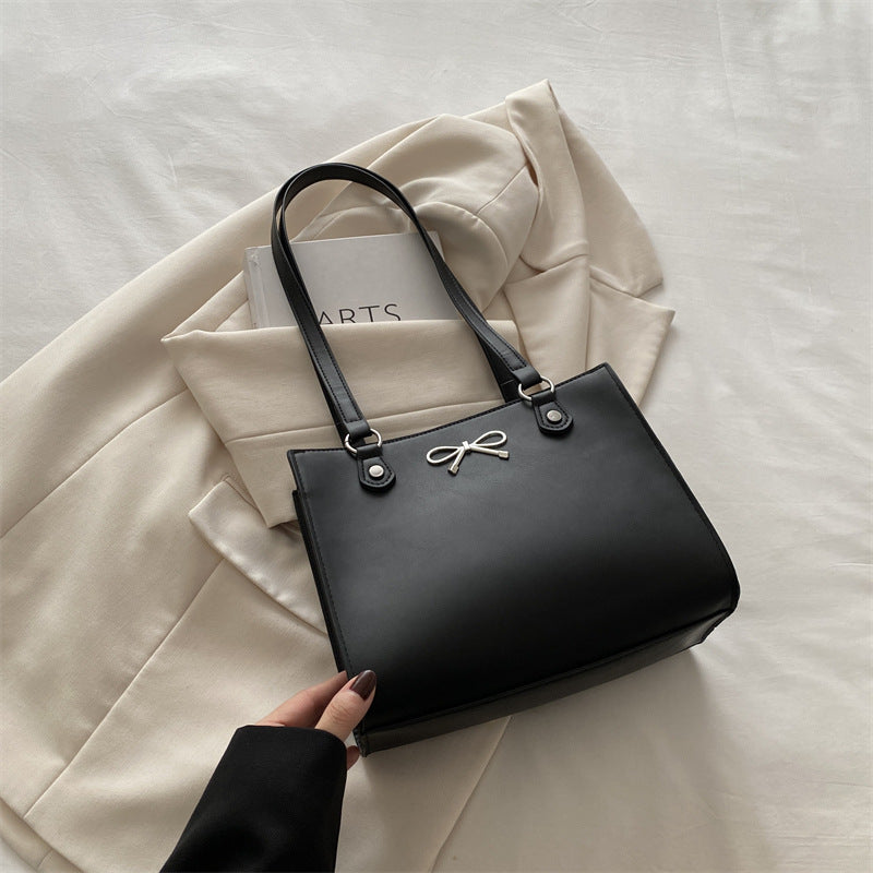 Large Capacity Women's Tote Bag PU Leather Shoulder Handbag Street Fashion