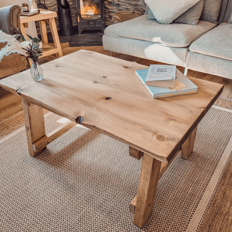 MARA Live / Waney Edge Coffee Table With A Frame Legs