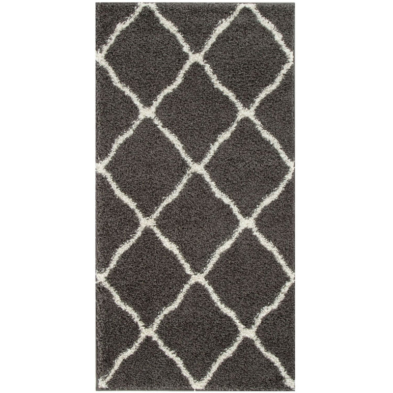 Moroccan Dark Grey Shaggy Rug | 740