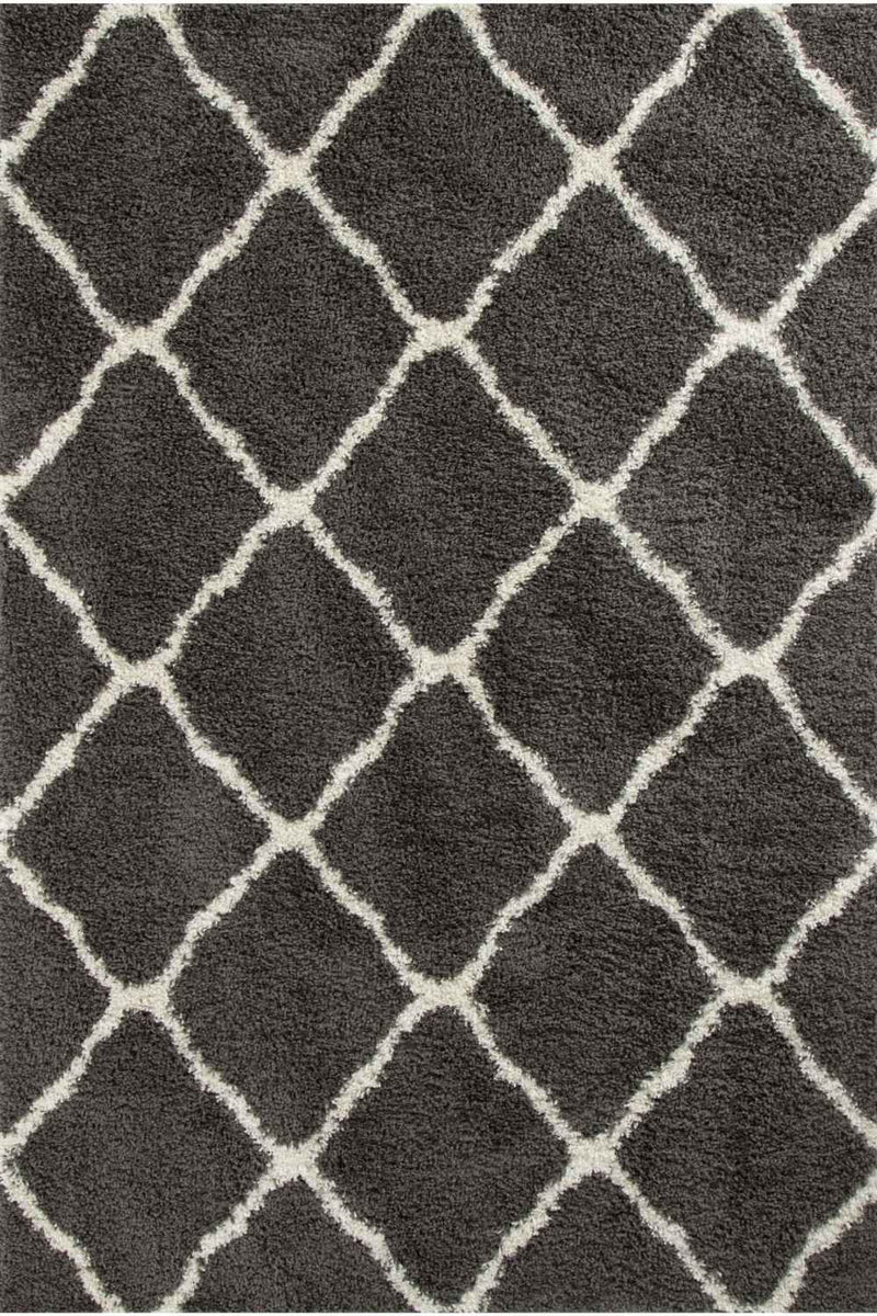 Moroccan Dark Grey Shaggy Rug | 740