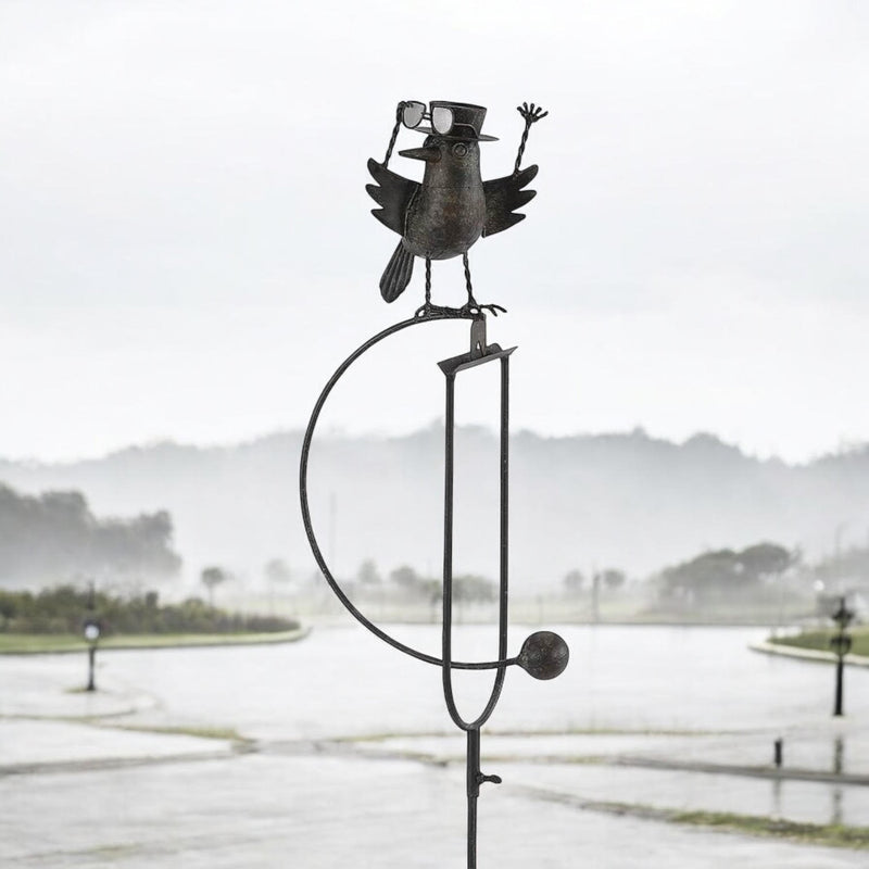 44" METAL BIRD ROCKER GARDEN STAKE