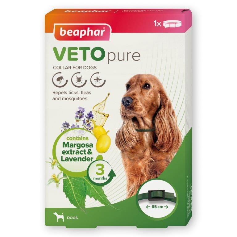 Beaphar VETOpure Plant-Based Protection Flea Collar for Dogs 65cm - Case of 6