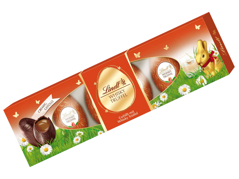 Whiskey Dark Chocolate Lindt Egg Box | 6 eggs | 108g